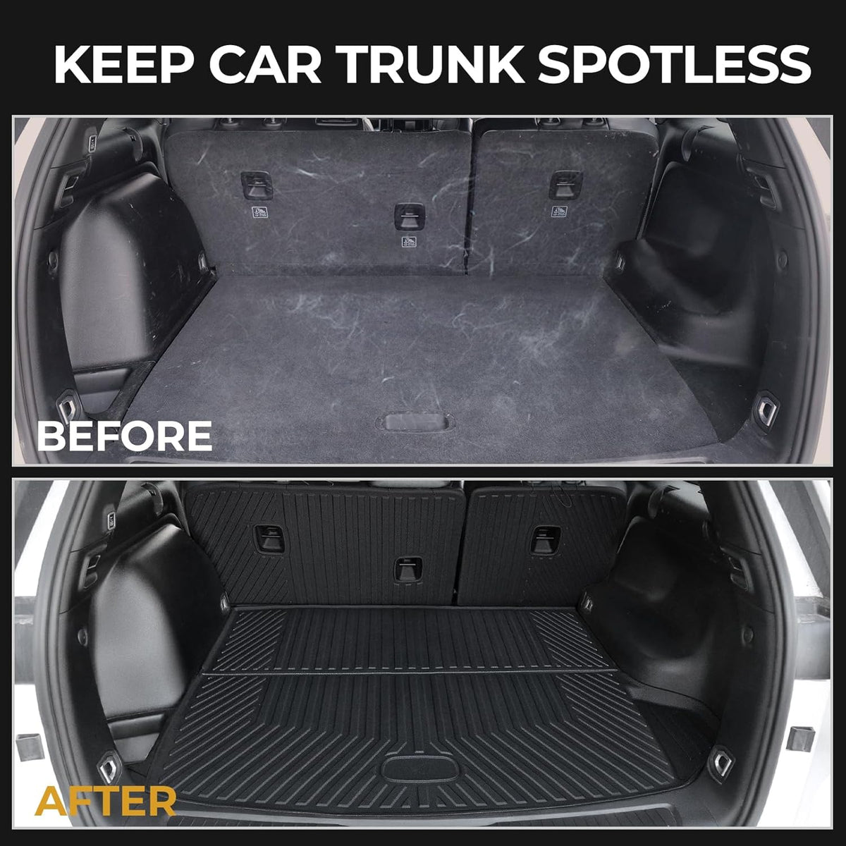 Floor Mats for Jeep Cherokee 2019-2023, All Weather Floor Mats Trunk Cargo Liner with Backrest Protectors and Door Sill Guards Accessories, Full Coverage Set