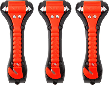 SINSEN Car Safety Hammer Set of 2 Emergency Escape Tool Auto Car Window Glass Hammer Breaker and Seat Belt Cutter Escape 2-in-1 for Family Rescue & Auto Emergency Escape Tools