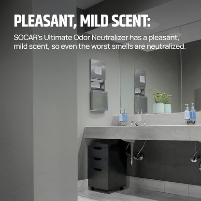 SOCAR - Odor Neutralizer Eliminates odors for Home, Office, Gym, Car. Eliminates Odors from Pets, Cooking, Sports Gear, Urine, Vomit & Unwanted, Strong Odors 32oz Liquid Spray