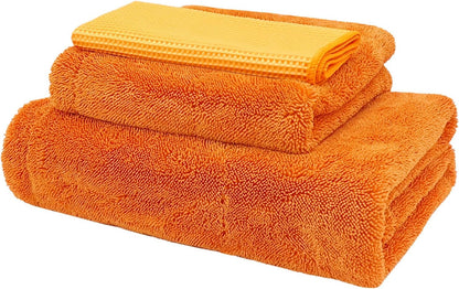 YeewayVeh 'Agile Giant' Car Drying Towel, 28x36 Inch Quick Car Wash Drying Towels, 1400 GSM Super Absorbent, Double Sided Microfiber Towels for Cars Effortless & Scratch-Free Detailing, Green