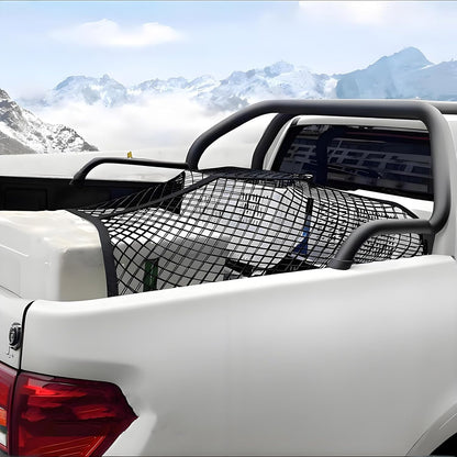 BAILALIBO Cargo Net Stretchable, Adjustable Elastic Trunk Mesh Nets with Metal Hook Universal for SUV, Jeep, Trucks, Car Exterior Accessories for Secure Storage (35.4x15.8 inch)