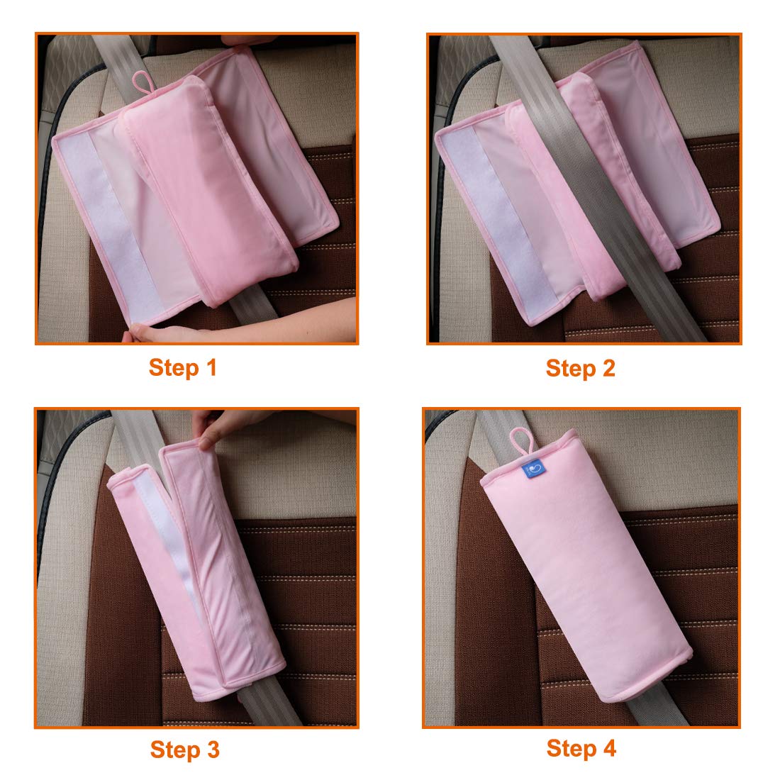 COOLBEBE Car Seat Straps Shoulder Pads for Baby Kids, Super Soft Seat Belt Covers for All Car Seats/Pushchair/Stroller/High Chair