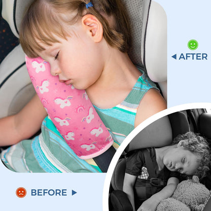 COOLBEBE Car Seat Straps Shoulder Pads for Baby Kids, Super Soft Seat Belt Covers for All Car Seats/Pushchair/Stroller/High Chair