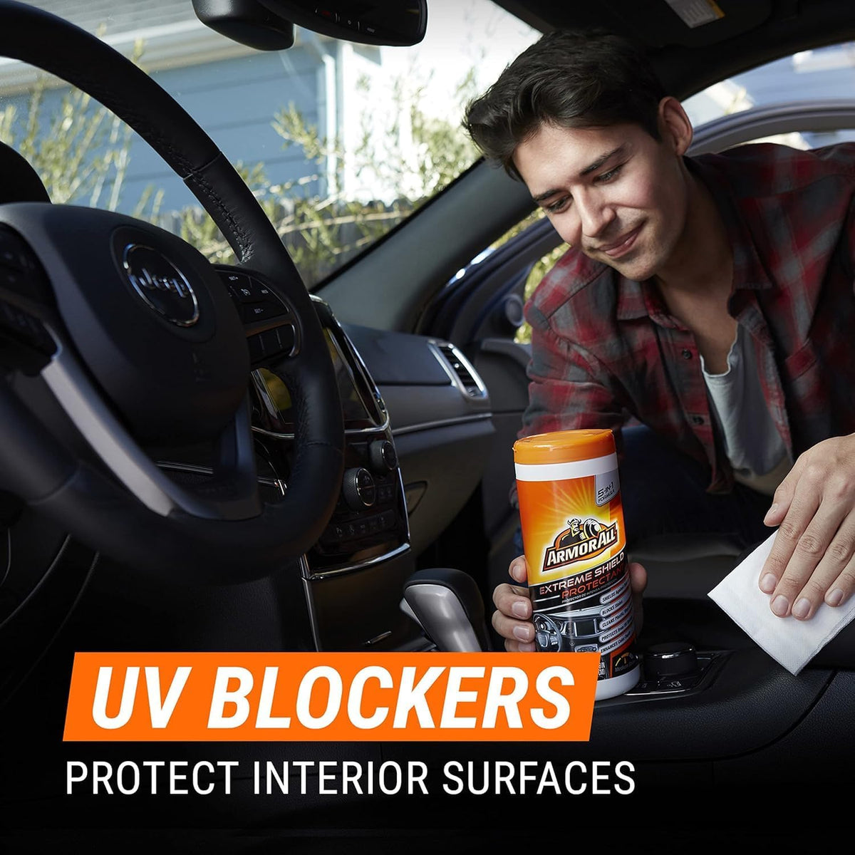 Armor All Interior Car Cleaning Wipes Kit, Disinfects, Protects, and Cleans Car Interiors, Includes Leather Care Wipes, Glass Wipes, Disinfectant Wipes, and Protectant Wipes, 4 Count