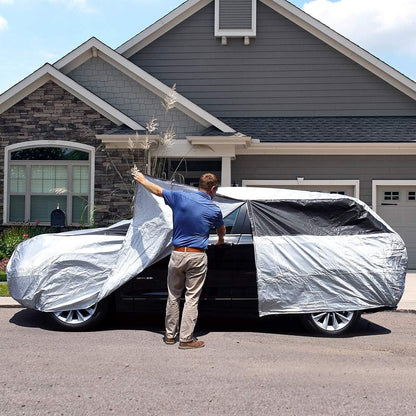 Titan Premium Multi-Layer PEVA Car Cover for Compact SUV 170-187". Waterproof, UV Protection, Anti-Scratch Protective Lining, Driver-Side Zippered Opening. Fits Rav4, Rogue, CR-V and More.