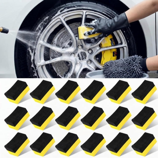 Tallew 18 Pcs Tire Shine Dressing Applicator Tire Dressing Applicator Pads Color Polishing Sponge Wax Buffing Pads for Car Glass Painted Steel Porcelain