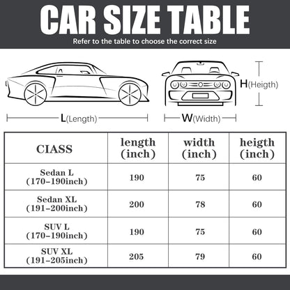 Riakrum Full Car Cover Waterproof All Weather for Automobiles Windproof Cover Rain UV Protection Sun Scratch Resistant Outdoor Universal(Fit Sedan Length (185-193'') 70'' H,Black, Orange)