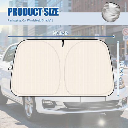 59"×31" 2026 Upgraded Car Windshield Sun Shade Foldable,Thickened Car Sun Shade Windshield with Storage Bag,Universal Sunshade for Cars Windshields for Most Cars,SUVs