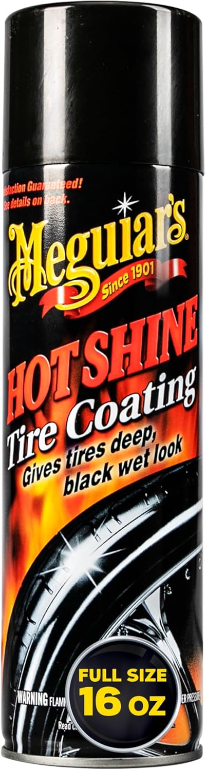 Meguiar's G13815 Hot Shine High Gloss Tire Coating - 15 Oz Spray Can (Pack of 5)