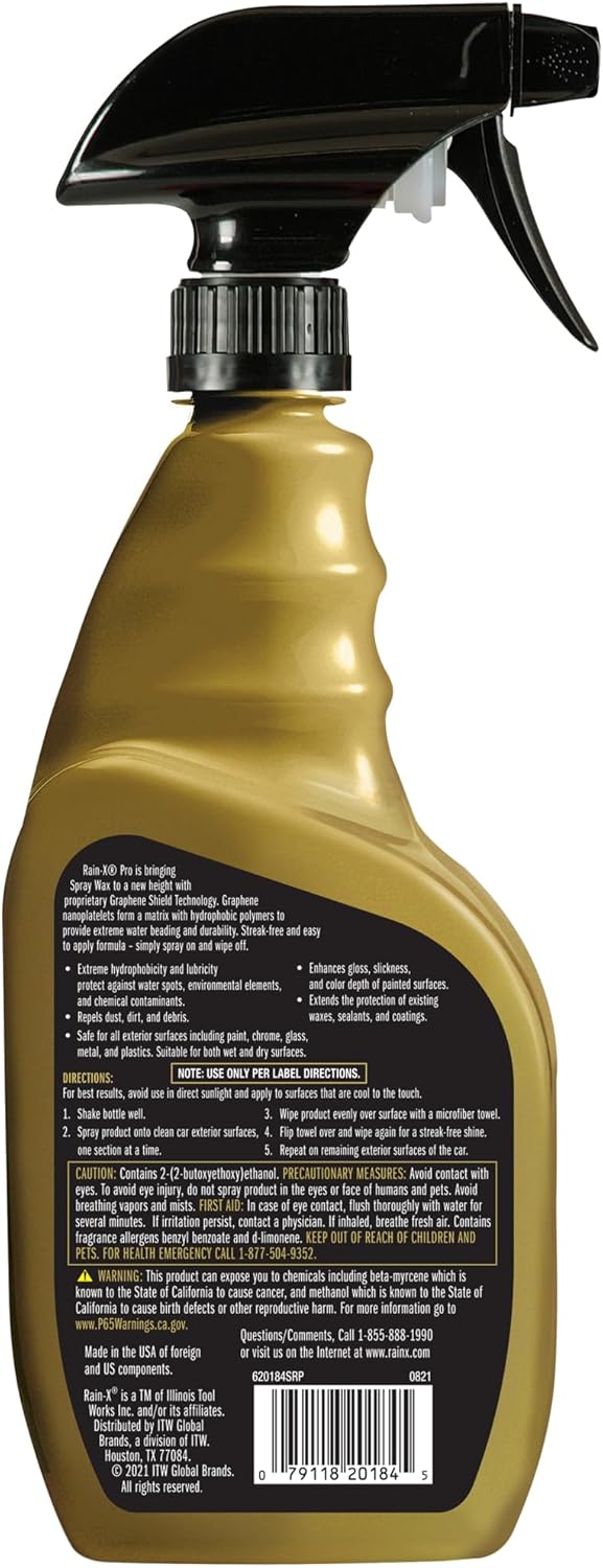 Rain-X 630177SRP Cerami-X Glass Cleaner + Water Repellent, 23oz - Cleaning Effectively While Remaining Streak Free, Protecting Against Contaminants and Stains