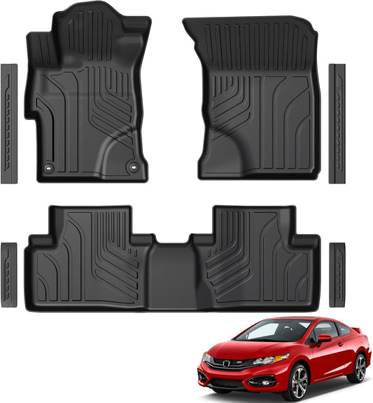 Floor Mats for Honda Accord 2023-2025 2026 (Include Gasoline & Hybrid), TPE All Weather Durable Floor Liners Door Sill Guards for Honda Accord Accessories