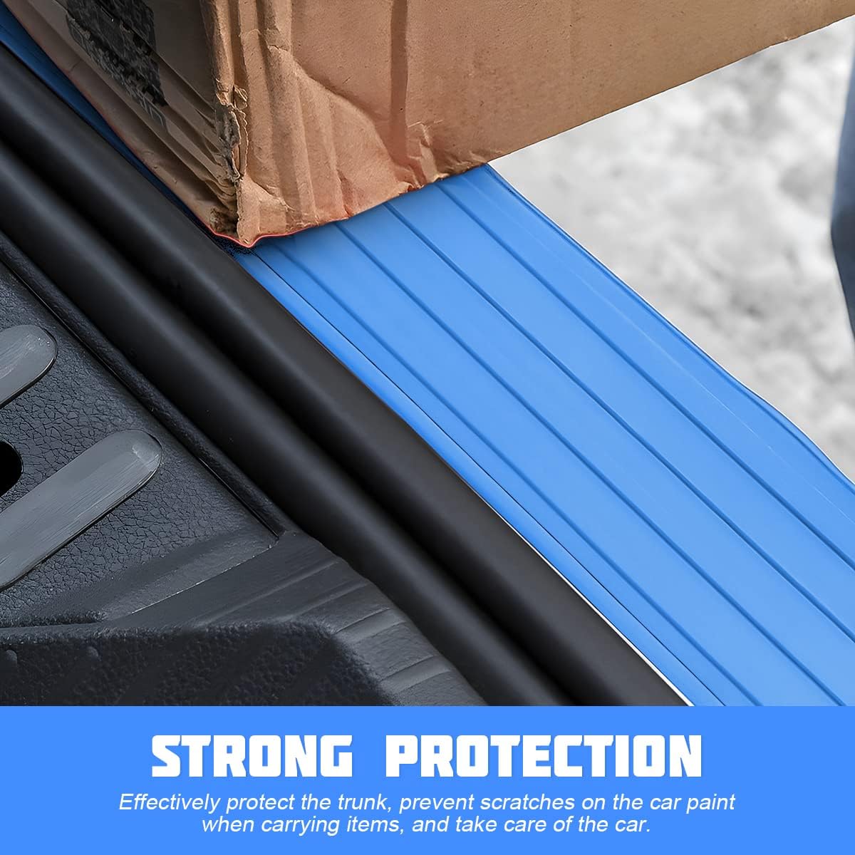 Car Rear Bumper Protector Guard, Anti-Scratch Abrasion Rubber Trunk Door Entry Sill Guard, Non-Slip Vehicle Trim Cover Protection Strip, Car Accessories for Most Cars and SUV (Black/Red/35.4" x2.7)