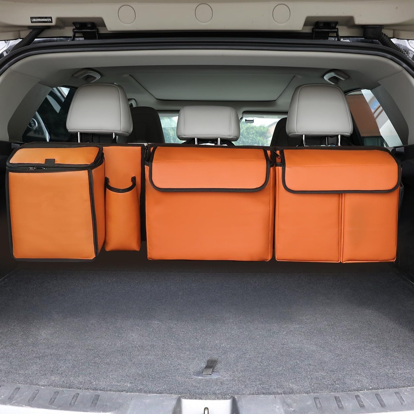 Deluxe Trunk and Backseat Organizer for Medium or Large Size SUVs & RVs, Detachable Storage Modules with Built-in Cooler, Patent Pending