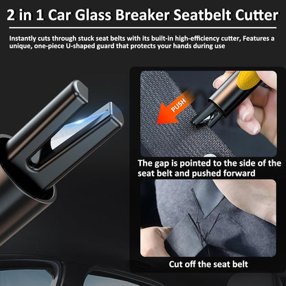 smosun Safehammer - 2026 Upgraded Safe Hammer Glass Breaker Under Water, Car Hammer Seatbelt Cutter Window Breaker Emergency Escape Tool, Safehammer Glass Breaker for New Cars (3PCS)