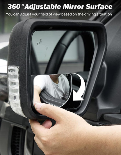 JOYTUTUS Blind Spot Mirror 2 Pack HD Frameless Convex Glass for Wide Angle View and Safer Lane Changing Compatible with Cars SUVs Trucks RVs Easy Stick On & Long Lasting Durability