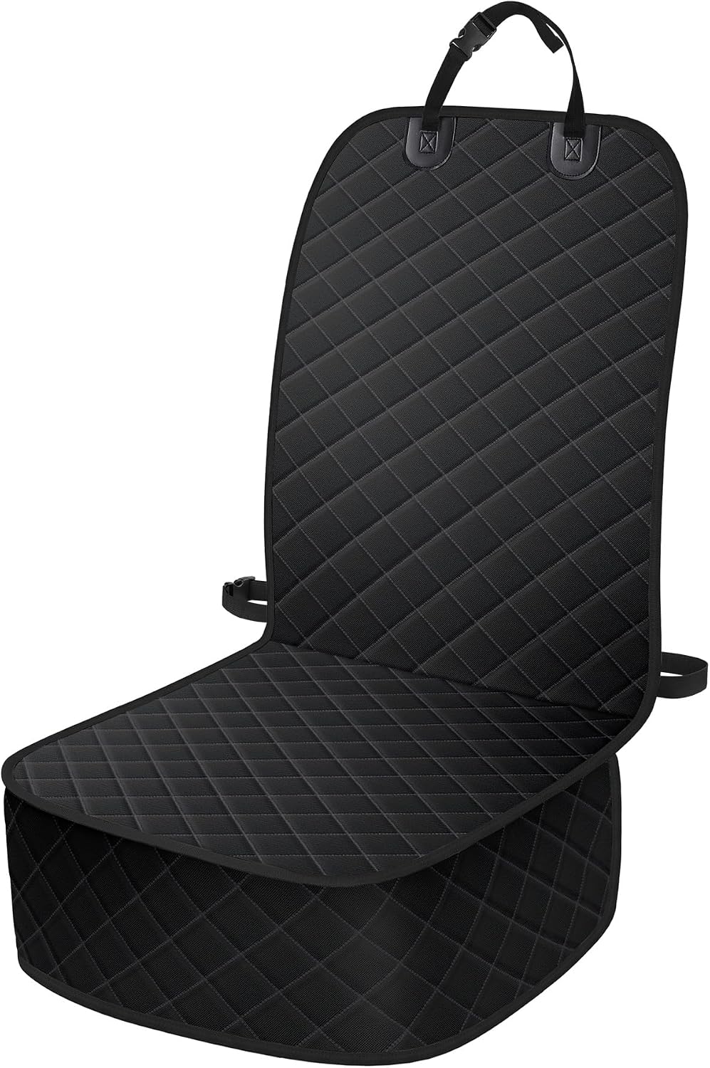 ELONGRIVER Dog Car Seat Covers, Waterproof Front Seat Cover for Dogs, Scratch-Proof, Nonslip Pet Passenger Seat Cover Protector, Universal Fit for Cars Trucks SUVs, Standard Size, Black