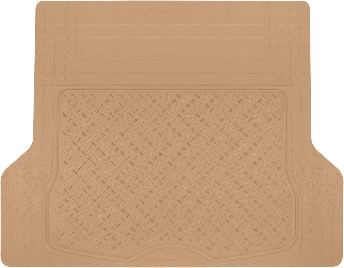 Heavy Duty Cargo Liner Floor Mat-All Weather Trunk Protection, Trimmable to Fit & Durable HD Rubber Protection for Car SUV Sedan Auto