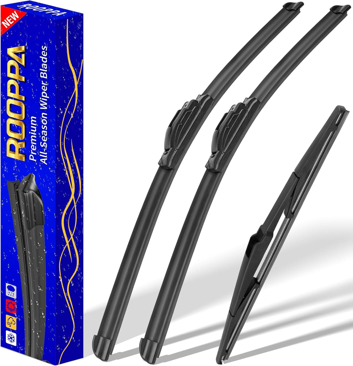 3 wipers Replacement for 2017-2021 2022 Honda CRV CR-V, Windshield Wiper Blades Original Equipment Replacement - 26"/17"/12" (Set of 3) U/J HOOK - Colors A