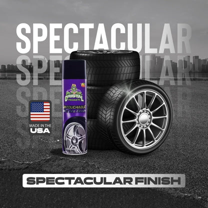 Cristal Products Untouchable Tire Shine Spray – Long-Lasting Wet Tire Finish for Deep Gloss & Protection – Waterproof Tire Shine, Easy Application, Premium Tire Cleaner Shine