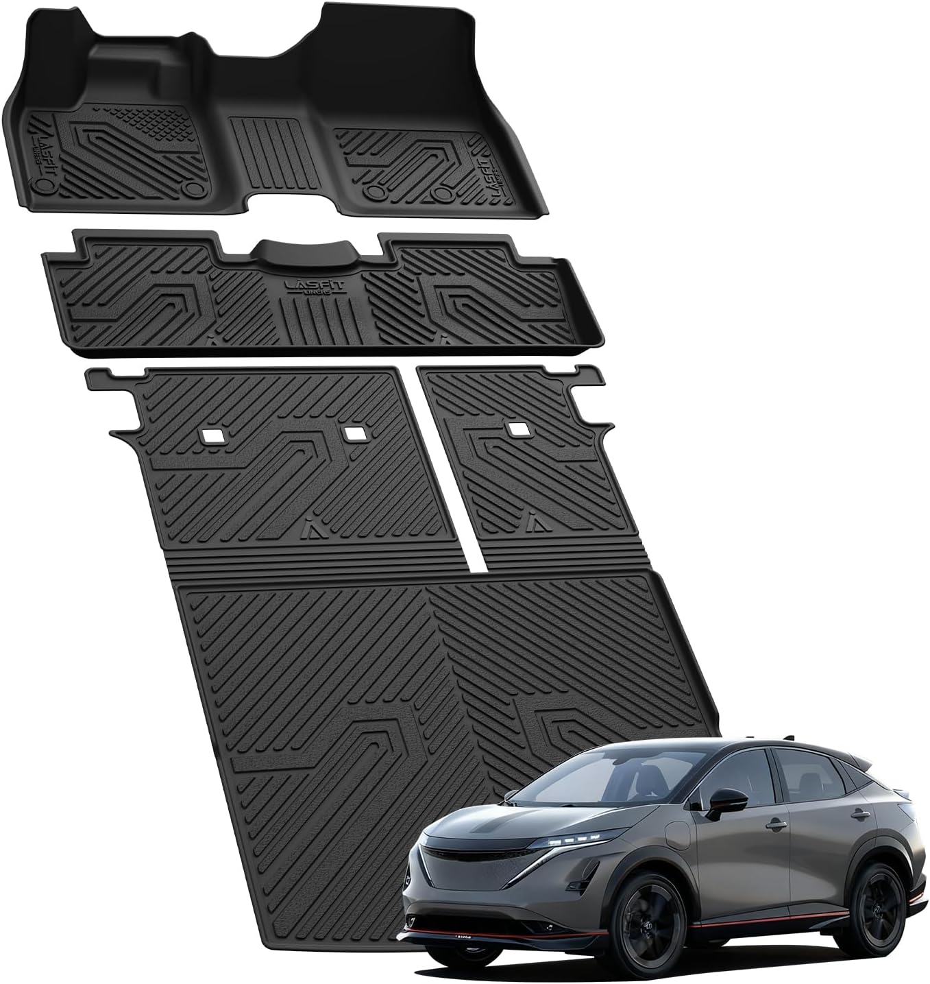 LASFIT Floor Mats Fits for Hyundai Sonata 2020-2026 (Only for FWD & Gas) & Kia K5 2021-2025 (Only for FWD) Custom Fit TPE All Weather Floor Liners Car Mats Accessories, Black
