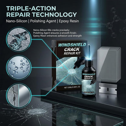 Windshield Crack Repair Kit 2 Packs, Car Windshield Crack Repair Kit with Glass Repair Liquid for Cracks and Chips, 2026 New Universal Cracks Glass Repair Kit for All Types