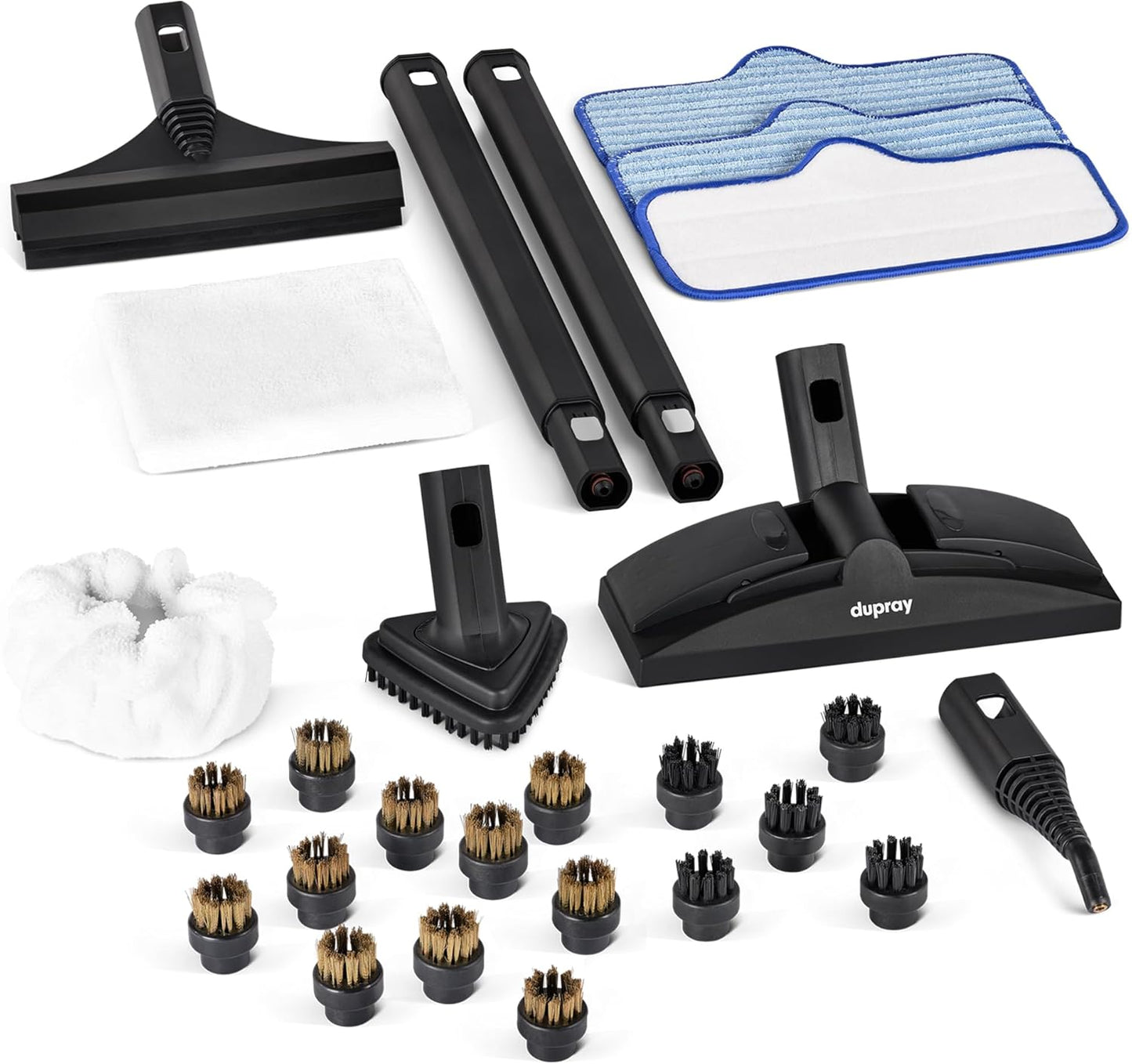 Dupray Neat Steam Cleaner with 27-Piece Accessory Kit – High-Performance Chemical-Free Cleaning for Floors, Cars, Tiles, and More, *Kills 99.9% of Bacteria & Viruses (incl. x16 assorted brushes)