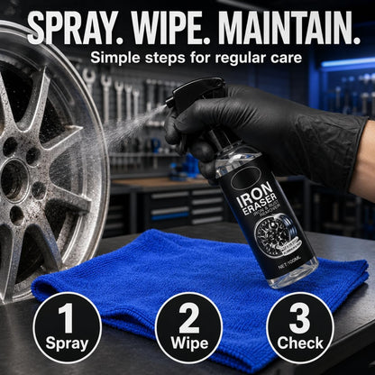 Iron Eraser Rust Remover Spray for Car Wheels & Paint, Rust And Brake Dust Cleaner For Wheels & Paint, Fast Acting Automotive Iron Fallout Remover 1PCS