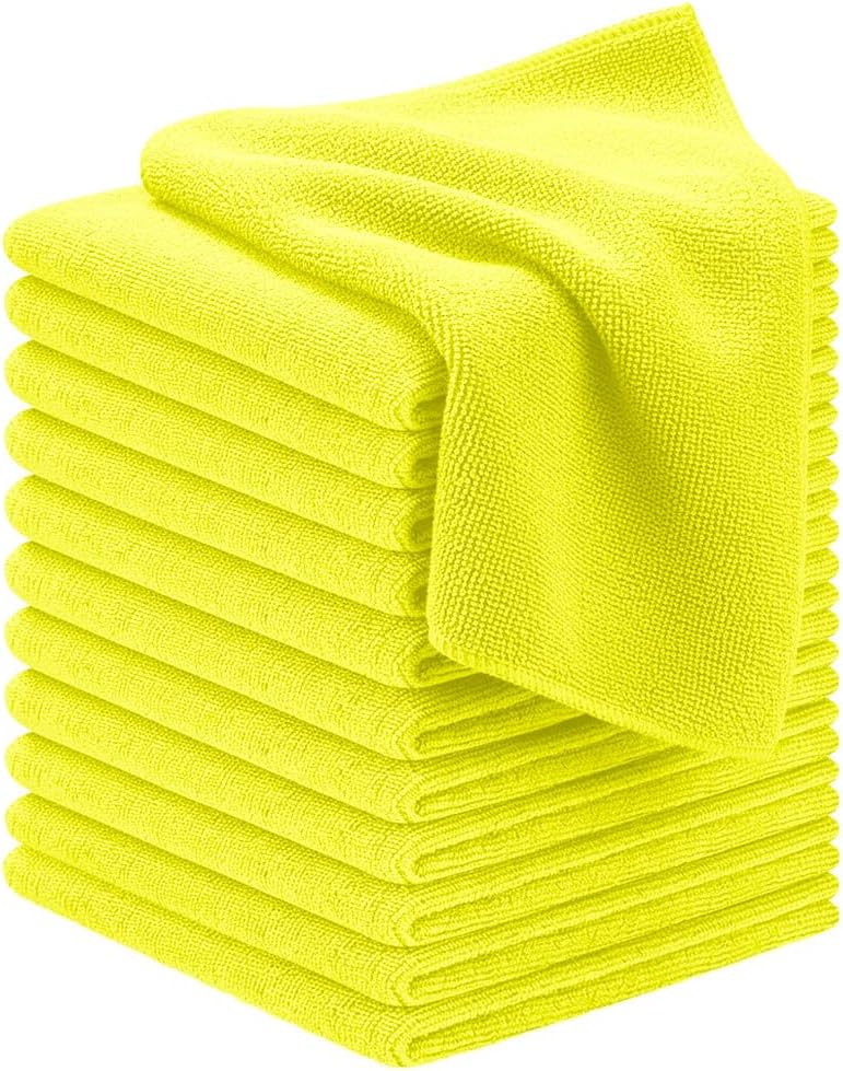 Avalon Towels Microfiber Cleaning Cloths (Value Pack of 36) - Size 16 x 16 Inches, Highly Absorbent Cleaning Rags, Lint Free, Reusable and Washable, Microfiber Towels for Cars