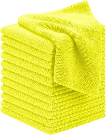 Avalon Towels Microfiber Cleaning Cloths (Value Pack of 36) - Size 16 x 16 Inches, Highly Absorbent Cleaning Rags, Lint Free, Reusable and Washable, Microfiber Towels for Cars