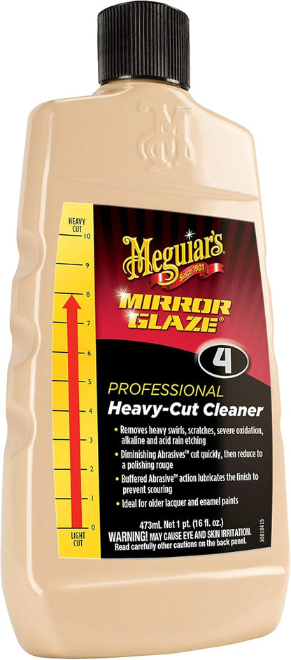 Meguiar’s Professional Swirl Remover 2.0, Polishing Compound, Car Scratch and Swirl Remover that Restores Shine and Gloss, Use On Exterior Paint and Clear Coat By Hand Or Machine - 16 Oz Bottle