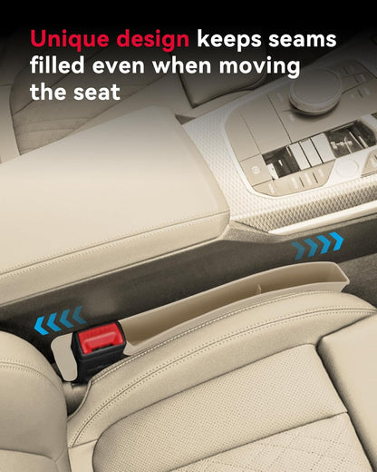 Car Seat Gap Filler, Seat Gap Organizer with Phone Holder, Car Seat Accessories, Car Organizer Fit Car SUV Truck-2PCS Black