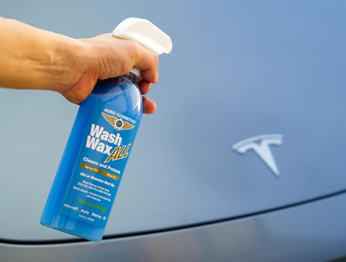 Wet or Waterless Car Wash Wax Kit 32 Fl. oz, UV Protection. Cleans, Protects, and Shines. Aircraft Quality Just Spray On and Wipe Dry Anywhere, Anytime, Home, Office, School, Garage, Parking Lots.