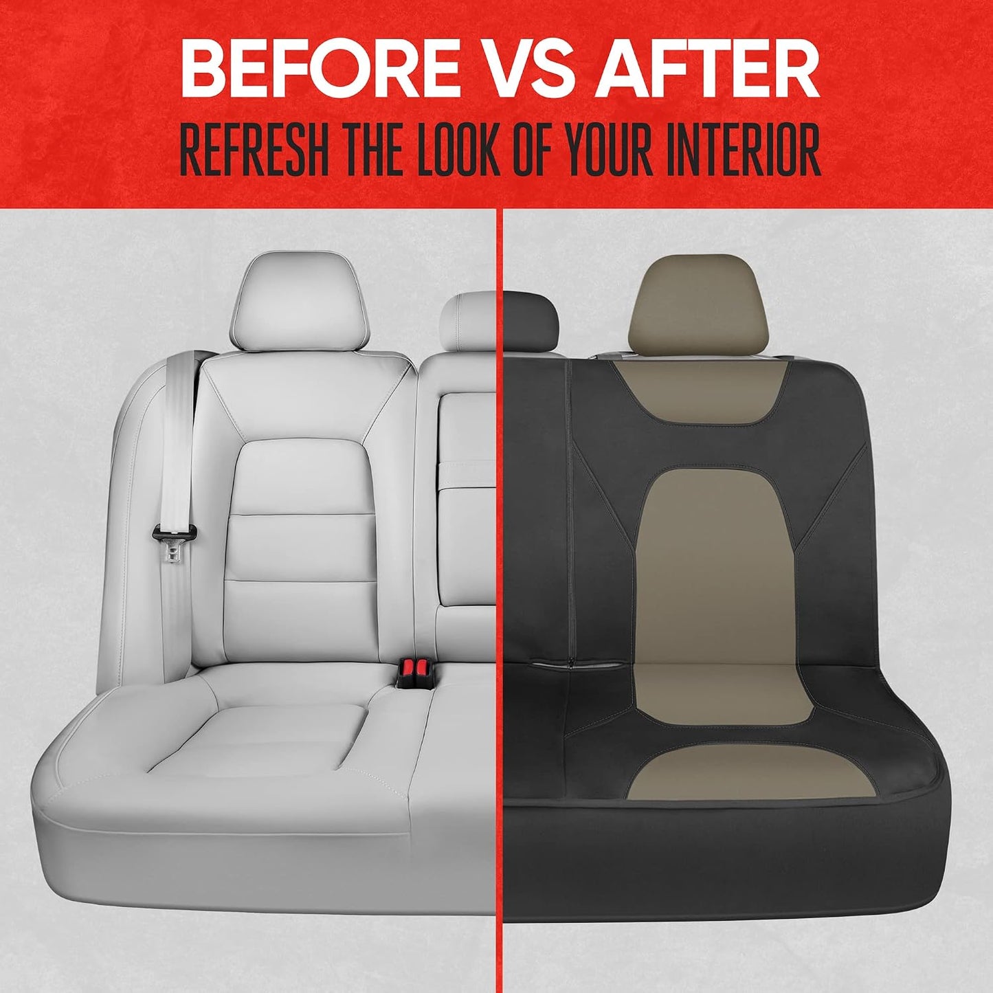 Motor Trend AquaShield Waterproof Front Seat Covers, Black Seat Covers for Cars – Neoprene Front Car Seats Cover, SUV Seat Covers Protector - Car Interior Cover for Auto, Trucks, & Dog Owners