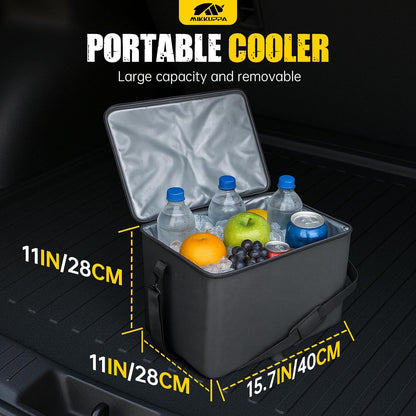 MIKKUPPA Car Trunk Organizer - 65L Collapsible Trunk Organizer with Lid, Sturdy Car Storage for SUV Auto Truck Van with Adjustable Straps and Non Slip Bottom (Black)