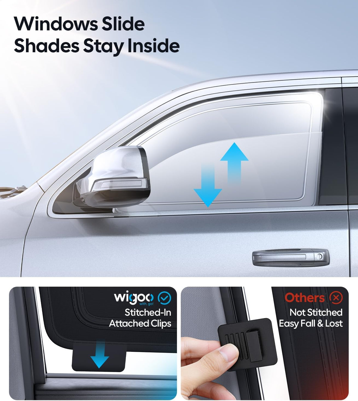 Wigoo 2026 Upgrade 8PCS Full Set Window Sunshade for Toyota 4Runner 2010-2024 [7-Layer Cooler & Blacker, Ice-Crystal Tech] with Windshield for Sun Block, Baby, Camping, Privacy Napping, Relax