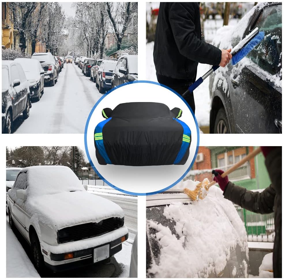 Avecrew Car Cover Waterproof All Weather for Automobiles, Outdoor Heavy Duty Full Exterior Covers for Sedan(194"-208")