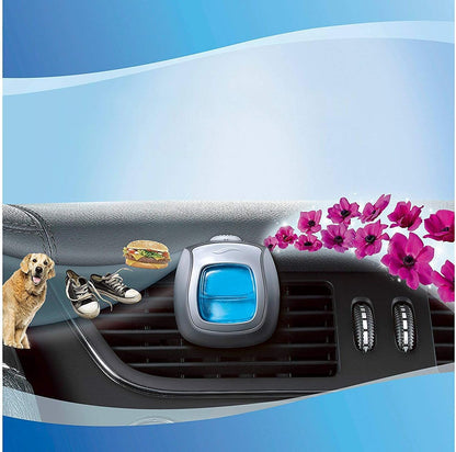 Febreze Car Air Freshener Vent Clip Platinum Ice Scent, .07 oz. Car Vent Clip, Pack of 4