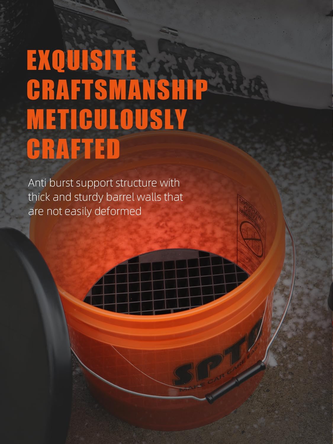 SPTA 32Pcs Car Wash Bucket Set, 20L Scratch Free Detailing Bucket with Car Wash Filter Wash Mitt Sponge Towels Tire Detailing Brush Set, Exterior Interior Car Detailing Set, Complete Car Care Tools
