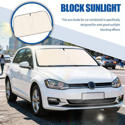 59"×31" 2026 Upgraded Car Windshield Sun Shade Foldable,Thickened Car Sun Shade Windshield with Storage Bag,Universal Sunshade for Cars Windshields for Most Cars,SUVs