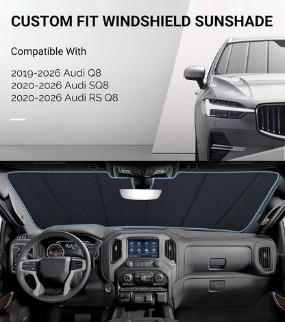 Pigenius Windshield Sunshade for Audi Q5/SQ5 2018-2025, Q5 Sportback/SQ5 Sportback 2021-2025, Q5 PHEV 2020-2025 - AstraGuard