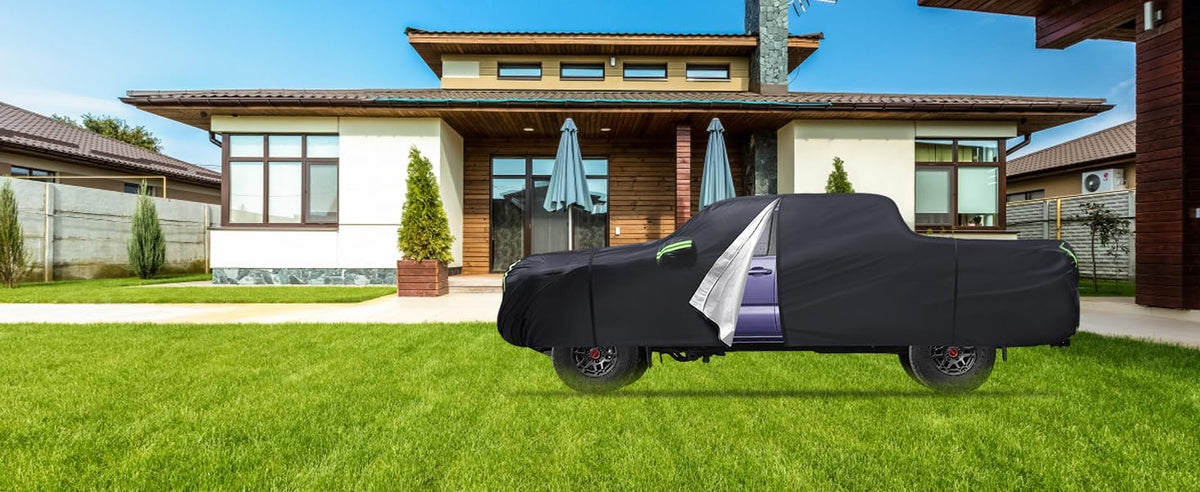 Car Cover Custom Fit for Honda CRV 1997-2025,Toyota RAV4 1996-2025, 6 Layers Truck Cover Waterproof All Weather for Automobiles,Outdoor Full Exterior Cover,Rain, Sun, Wind Protection,Black