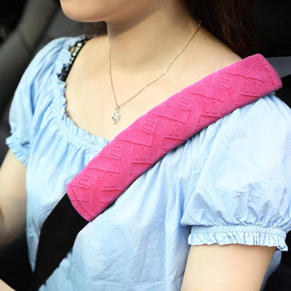 surpassme Car Seat Belt Pads Cover, 2 Pack Seat Belt Shoulder Strap Covers Protector to Release Stress to Your Neck and Shoulder for a Safety Driving (Pink)