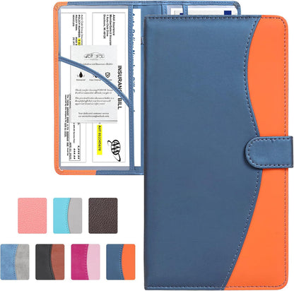 foryou Car Registration and Insurance Holder Car Document Holder Registration and Insurance Card Holder for Cards, Driver License & other Essential Documents(Purple Pink)