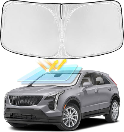 for Toyota Tacoma 2016-2023 2024 2025 2026 Sun Shade Sunshade Windshield Cover - 4 Layers Front Window Shade Custom Fit Tacoma 2Dr 4Dr Pickup Sun Visor 240T Shade Blocks UV Rays Car Accessories - Colors F