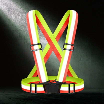 High Visibility Reflective Vest Safety Vest Running Reflective Gear Adjustable Reflective Vest for Walking,Jogging,Hiking,Night Cycling