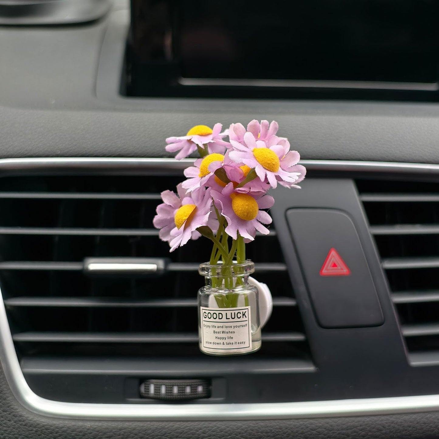 Set of 4 Cute Flower Bouquet Car Air Freshener Vent Clips, Mini Artificial Flowers for Car Air Vent Decoration, Auto Interior Dashboard Ornament Accessories