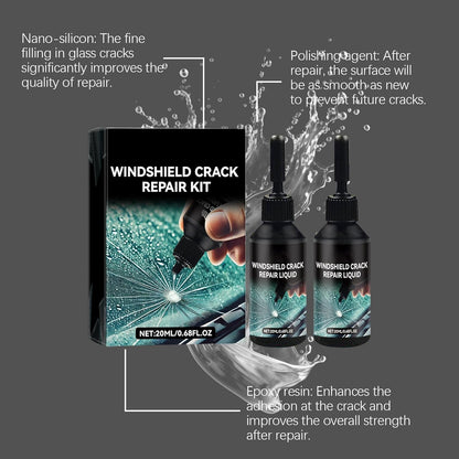 Windshield Chip Repair Kit,1PC 2026 Upgrade Glass Cracks Gone Repair Kit,Premium Glass Repair Liquid Windshield Repair Kit for Chips and Cracks,Cracks Gone Glass Repair Kit for Chips Cracks