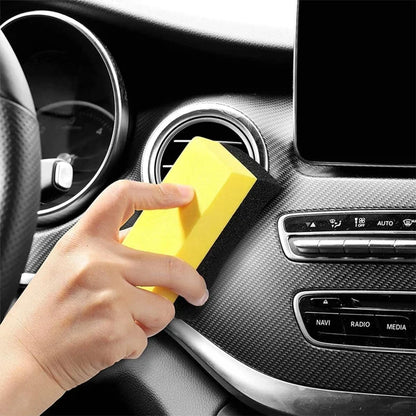 Car Tire Applicator Dressing Shine Sponge, 4PCS Vehicle Contour Wheel Wax Buffing Applicator Pads, Auto Tire Shine Detailing Cleaning Sponge Tool, Universal for SUV RV Truck