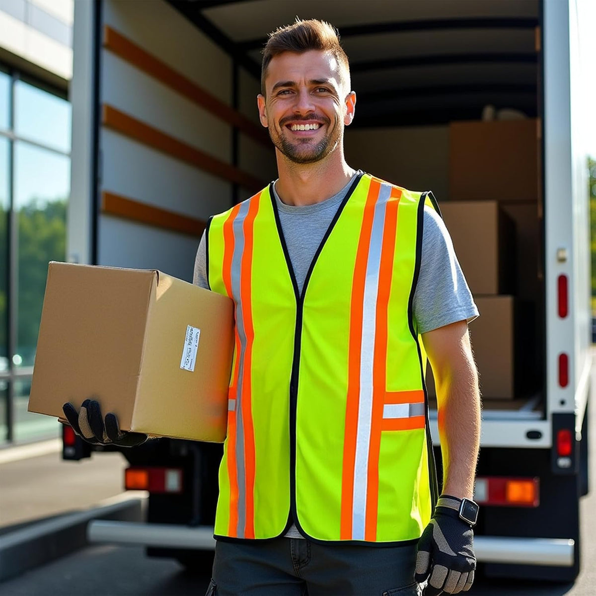 G & F Products High Visibility Reflective Safety Vest, One Size, Machine Washable Work Vest for Jobsite Safety