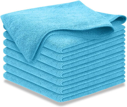 USANOOKS Microfiber Cleaning Cloth Grey - 12 Pcs (12.5"x12.5") - High Performance - 1200 Washes, Ultra Absorbent Microfiber Towel Weave Grime & Liquid for Streak-Free Mirror Shine - Car Washing Cloth